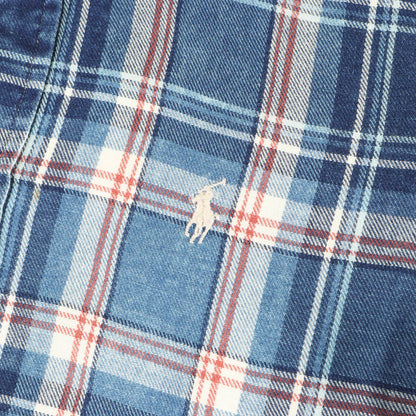 [現行モデル] ブリーチ加工 インディゴチェック BD シャツ RALPH LAUREN