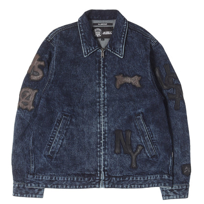 25AW 50周年記念 レザーパッチ ジップ デニムジャケット (50TH LEATHER PATCH DENIM JACKET)