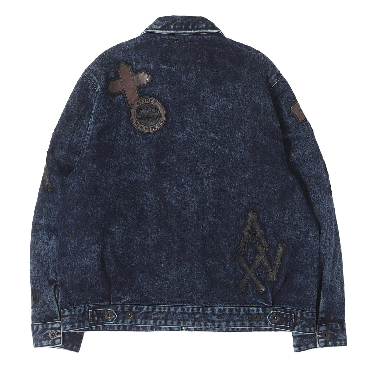 25AW 50周年記念 レザーパッチ ジップ デニムジャケット (50TH LEATHER PATCH DENIM JACKET)