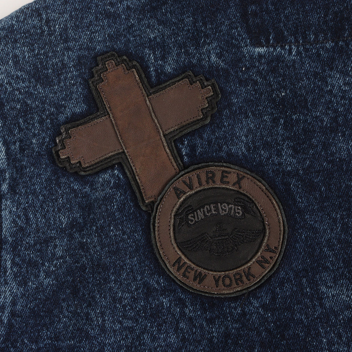 25AW 50周年記念 レザーパッチ ジップ デニムジャケット (50TH LEATHER PATCH DENIM JACKET)