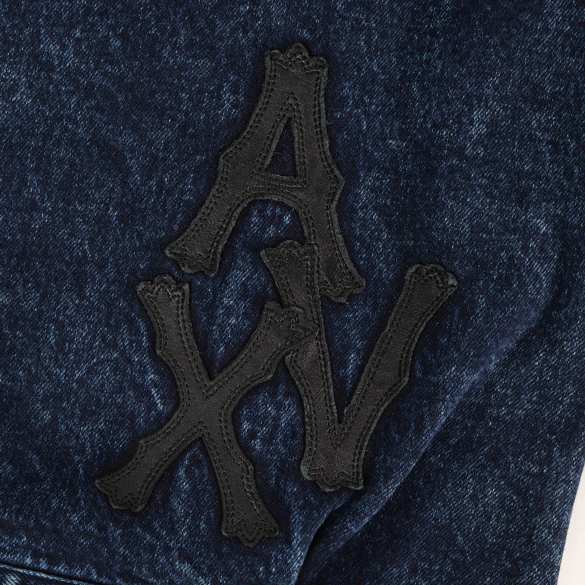 25AW 50周年記念 レザーパッチ ジップ デニムジャケット (50TH LEATHER PATCH DENIM JACKET)