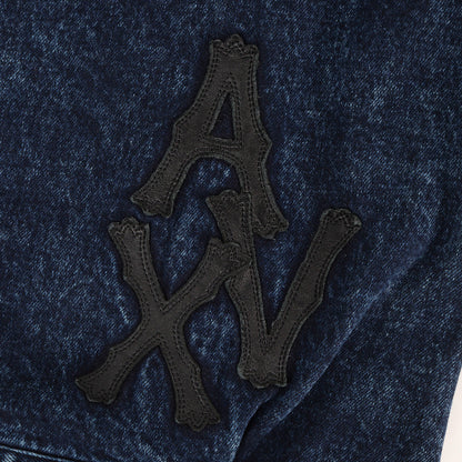 25AW 50周年記念 レザーパッチ ジップ デニムジャケット (50TH LEATHER PATCH DENIM JACKET)