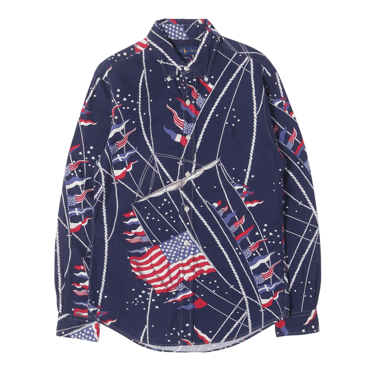 [現行モデル] 国旗総柄 オックスフォードコットン BD シャツ RALPH LAUREN