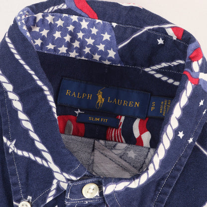[現行モデル] 国旗総柄 オックスフォードコットン BD シャツ RALPH LAUREN