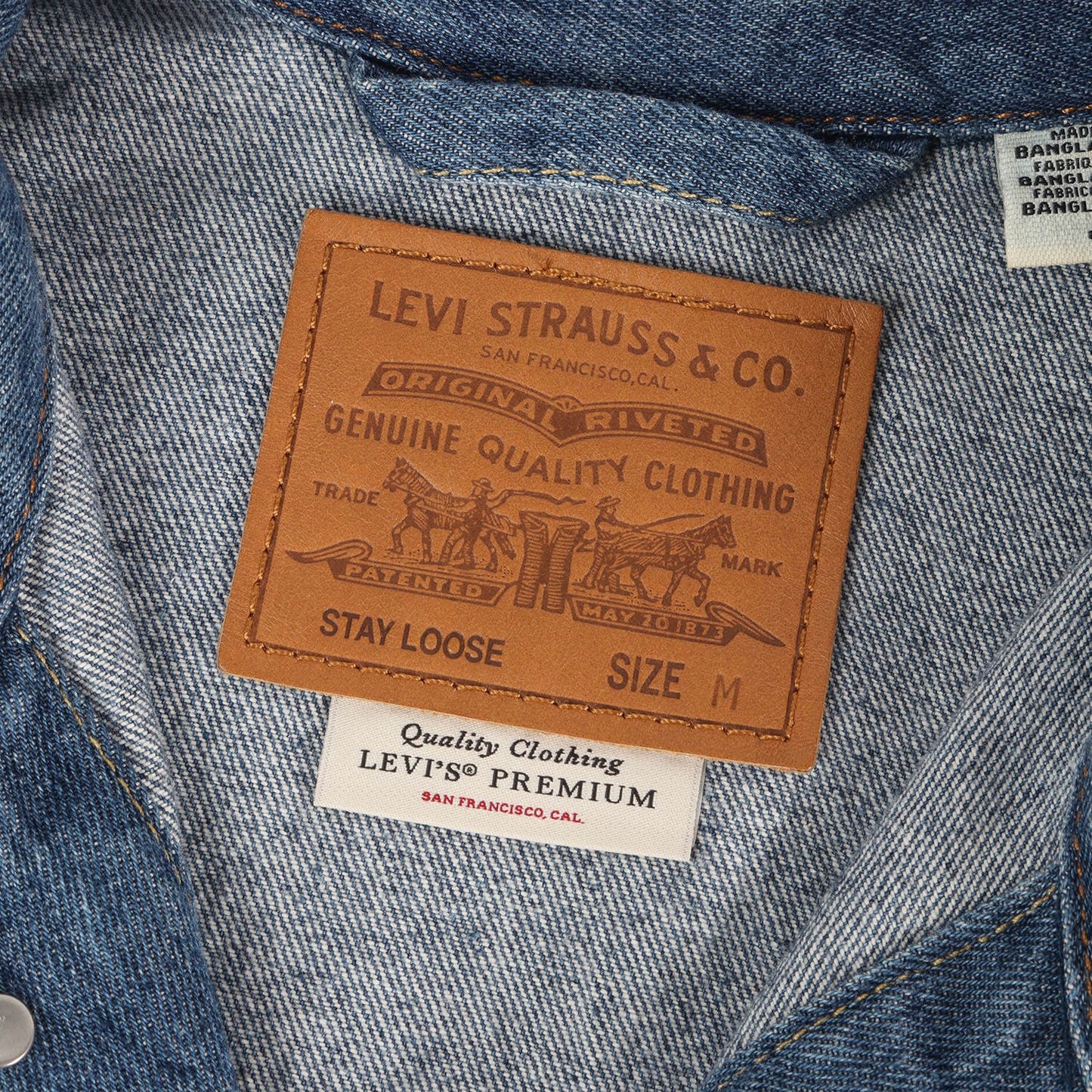 [リーバイスプレミアム] ウォッシュ加工 ルーズ トラッカー デニムジャケット (STAY LOOSE TRUCKER JACKET) A0638-0000