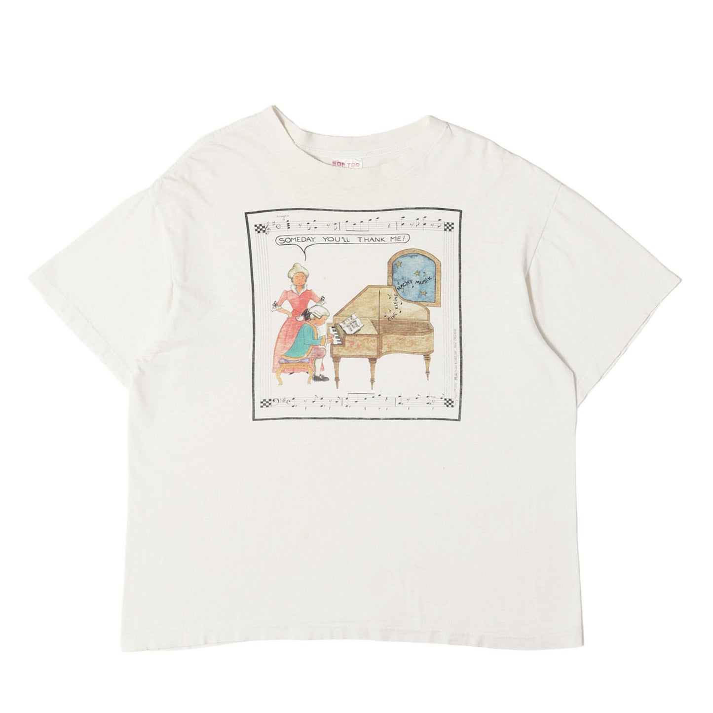 [雰囲気抜群] 90s More Than A Card Inc モーツァルト イラスト Tシャツ / USA製 SOF TEE