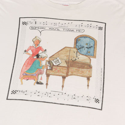 [雰囲気抜群] 90s More Than A Card Inc モーツァルト イラスト Tシャツ / USA製 SOF TEE