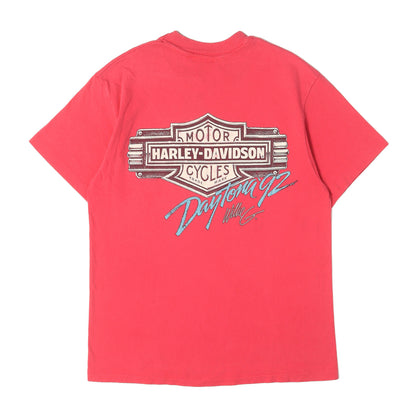 90s 両面プリント Daytona Bike Week 92 シールドエンブレム Tシャツ / USA製 Hanes