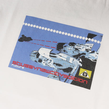 90s OLD STUSSY ×FUTURA ニューヨーク限定 グラフィック Tシャツ(USA製)