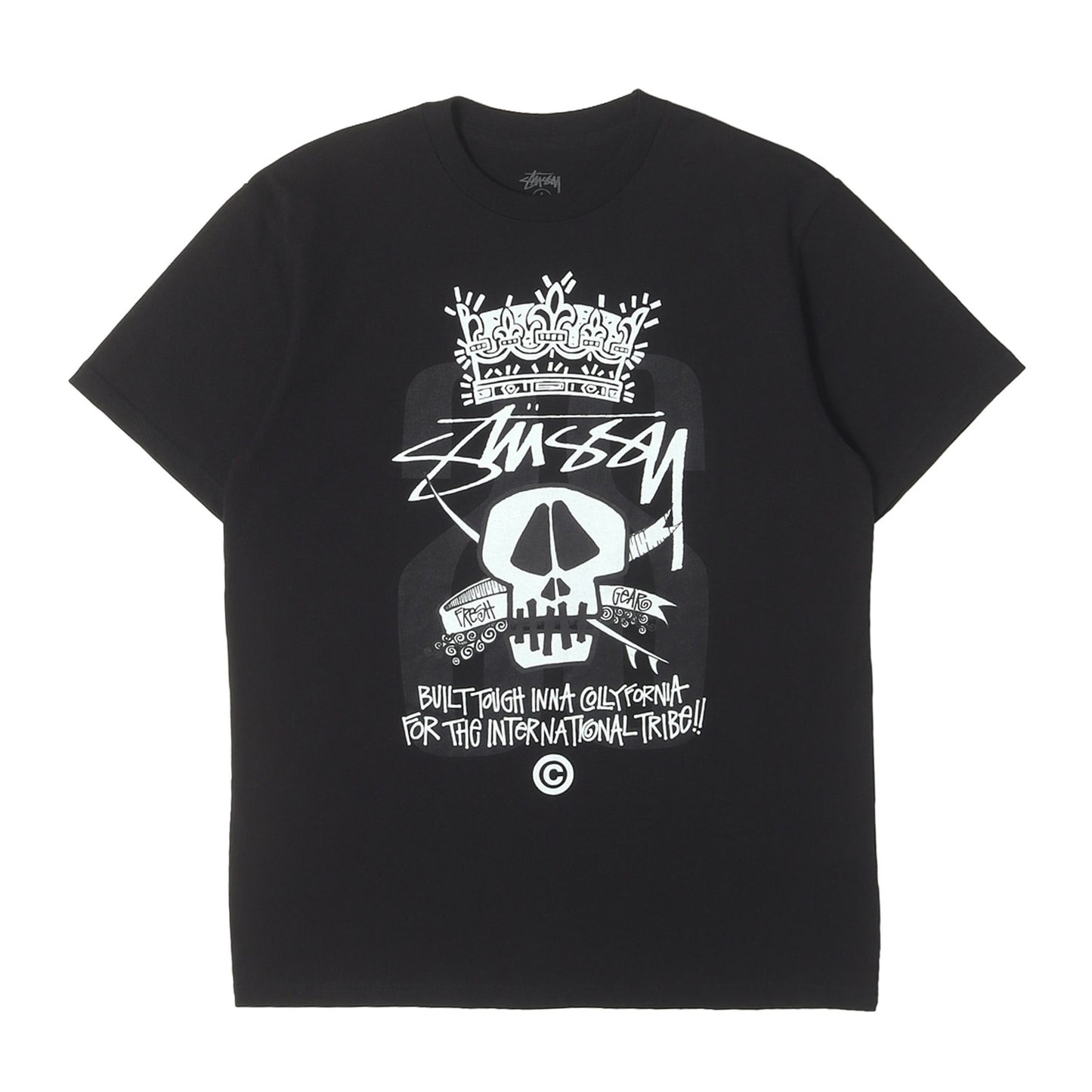 クラウン スカル グラフィック Tシャツ