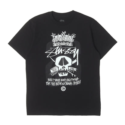 クラウン スカル グラフィック Tシャツ