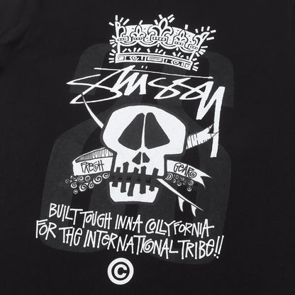 クラウン スカル グラフィック Tシャツ