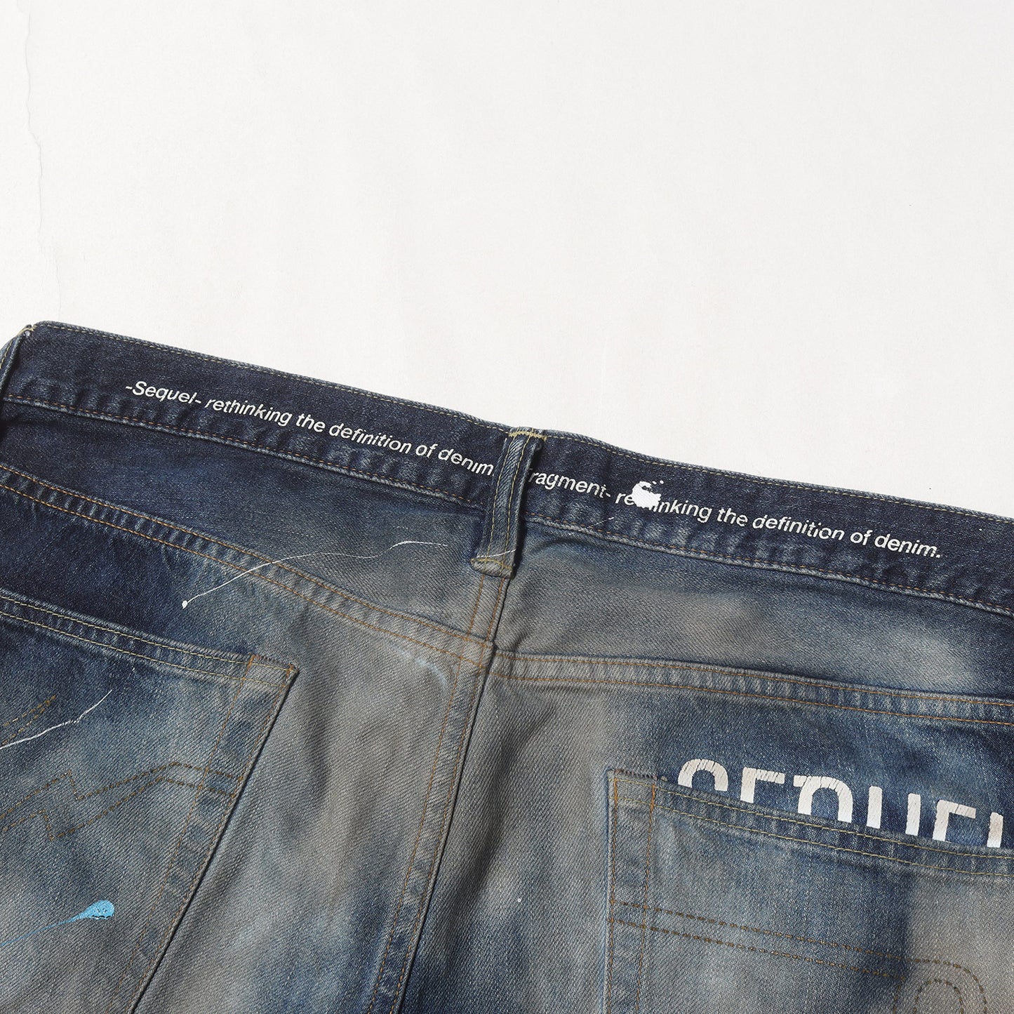21AW ×fragment design ペンキ&ヴィンテージ加工 デニムパンツ(DAMAGE DENIM PANTS)