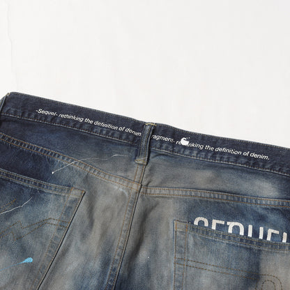 21AW ×fragment design ペンキ&ヴィンテージ加工 デニムパンツ(DAMAGE DENIM PANTS)