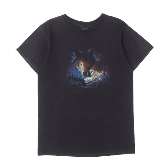 [Goodフェード] 90s 両面プリント ウルフ シールドエンブレム Tシャツ USA製