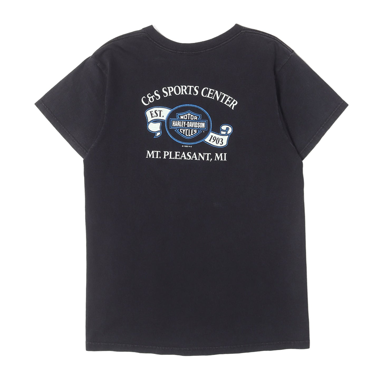 [Goodフェード] 90s 両面プリント ウルフ シールドエンブレム Tシャツ USA製