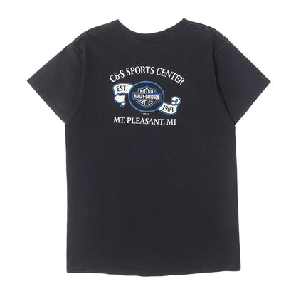 [Goodフェード] 90s 両面プリント ウルフ シールドエンブレム Tシャツ USA製