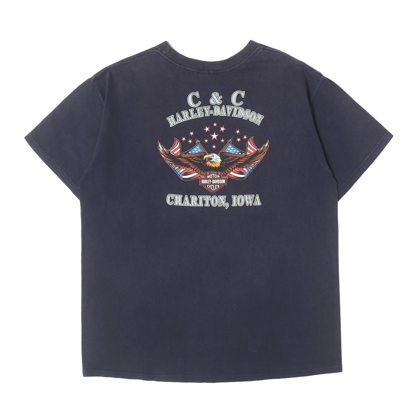 [Goodフェード] 00s 両面プリント イーグル エンブレム Tシャツ USA製