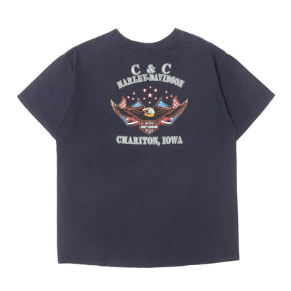[Goodフェード] 00s 両面プリント イーグル エンブレム Tシャツ USA製