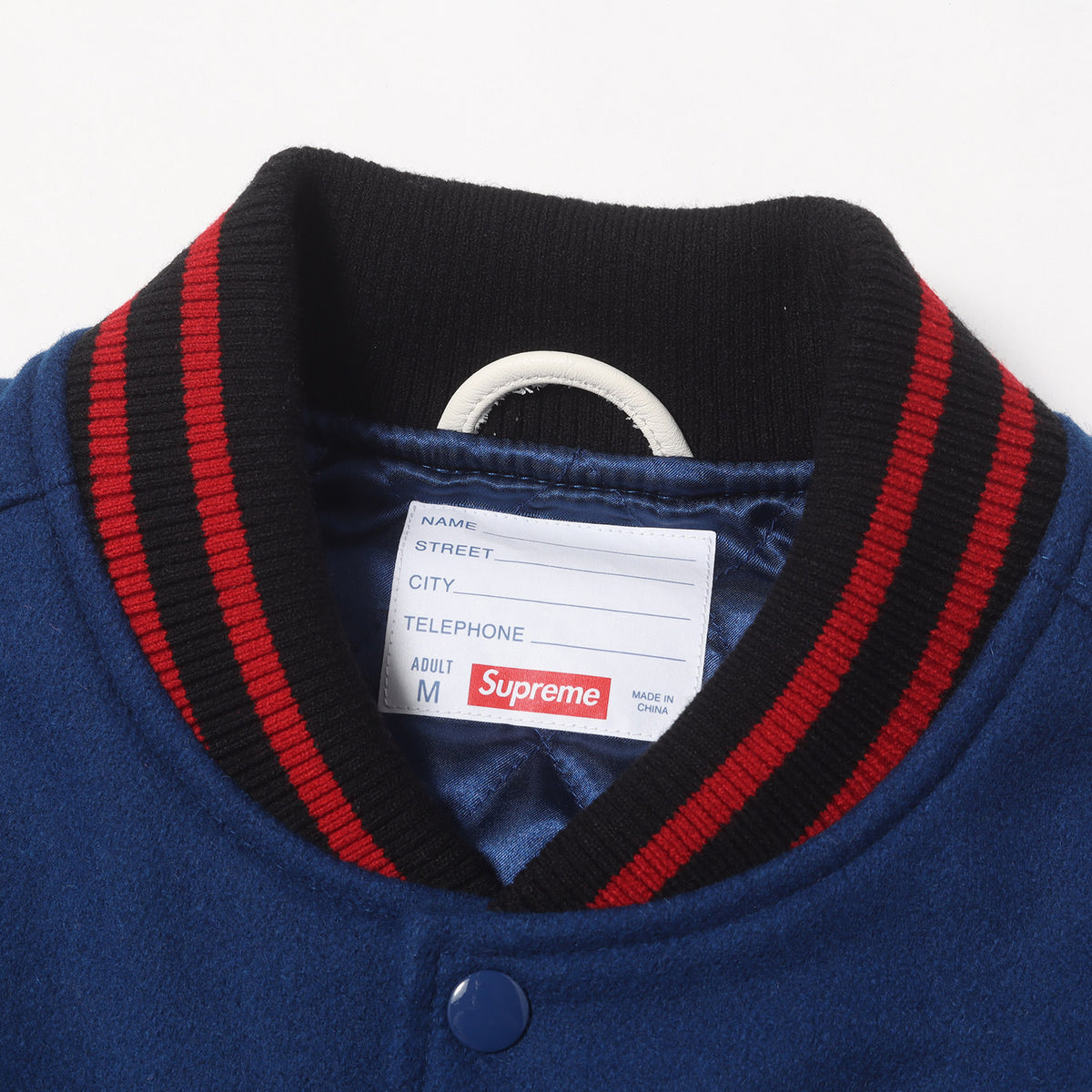 24SS ウェーブ 袖レザー メルトン スタジャン / バーシティジャケット(Wave Varsity Jacket)