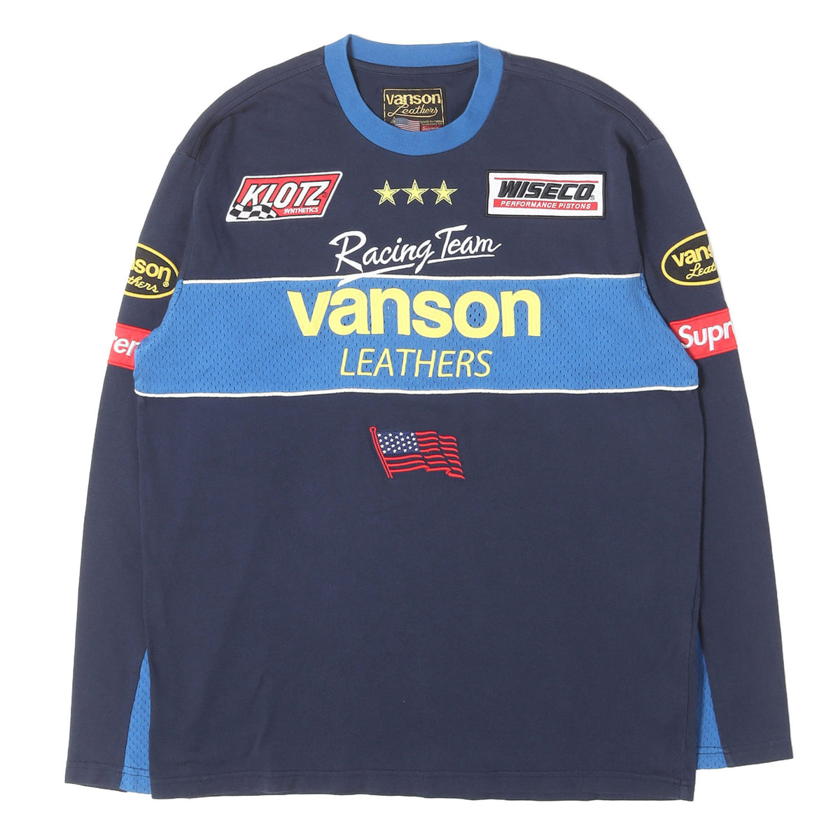 26SS ×vanson メッシュコンビ ロングスリーブ Tシャツ(L/S Top)