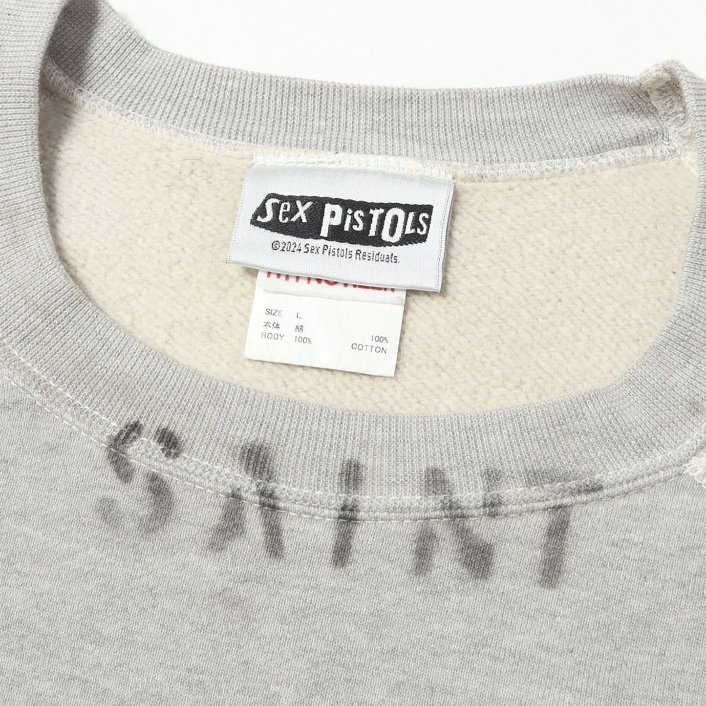 24AW ×Sex Pistols ヴィンテージ加工 スウェット(SP_CREW SWT/QUEEN)