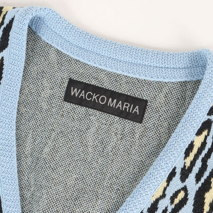 26SS レオパード ジャガード コットンニット カーディガン(LEOPARD JACQUARD KNIT CARDIGAN)