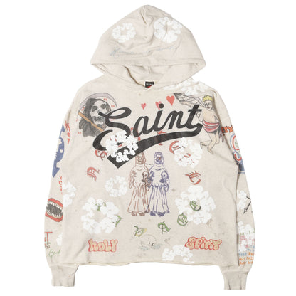 22SS ×DENIM TEARS ヴィンテージ加工 スウェットパーカー(HOODIE / GREENAFFITTI)
