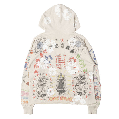 22SS ×DENIM TEARS ヴィンテージ加工 スウェットパーカー(HOODIE / GREENAFFITTI)