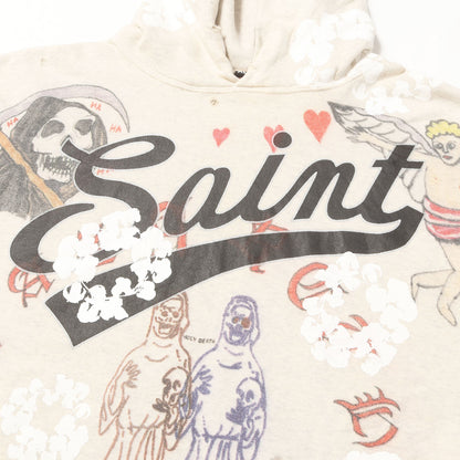 22SS ×DENIM TEARS ヴィンテージ加工 スウェットパーカー(HOODIE / GREENAFFITTI)