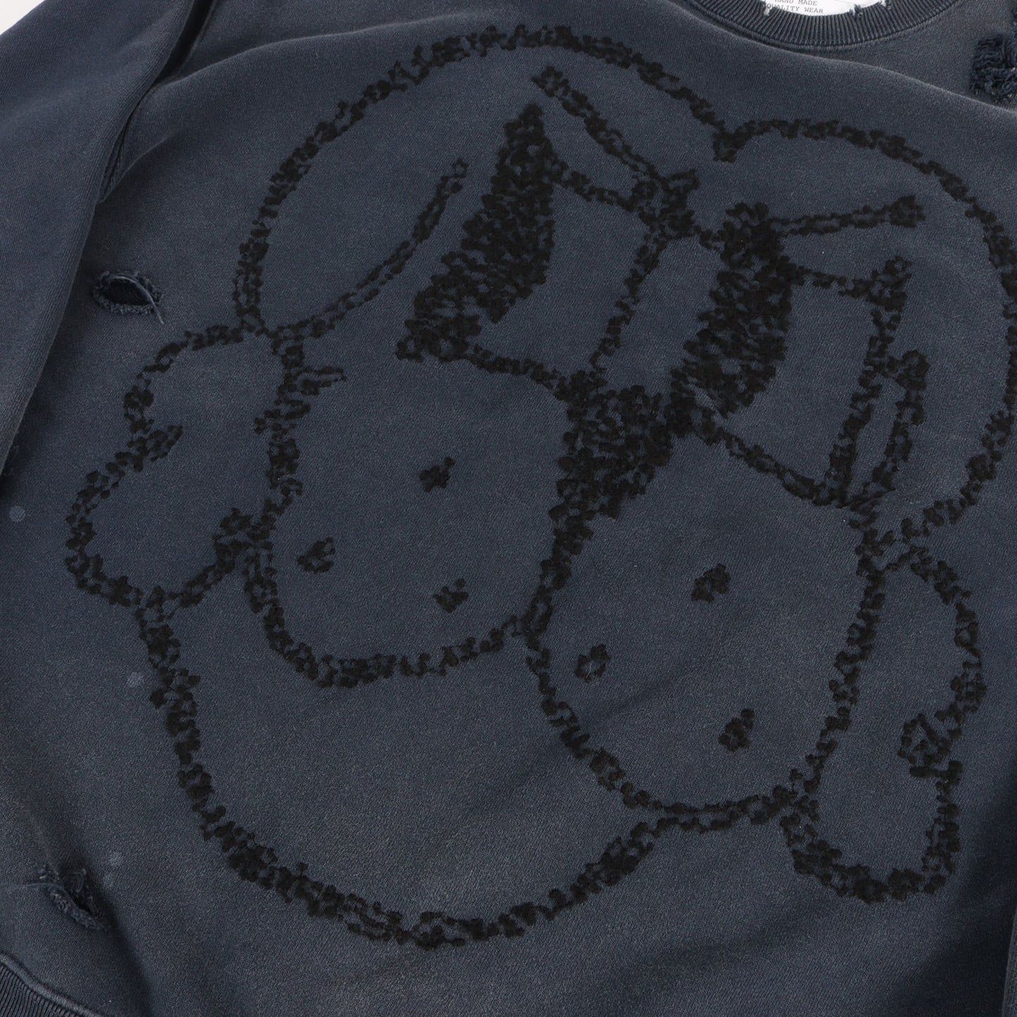 25AW ×CHITO サベージ加工 グラフィック刺繍 スウェット(SAVAGE SWEAT SHIRT LS)