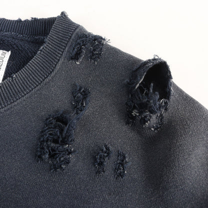 25AW ×CHITO サベージ加工 グラフィック刺繍 スウェット(SAVAGE SWEAT SHIRT LS)