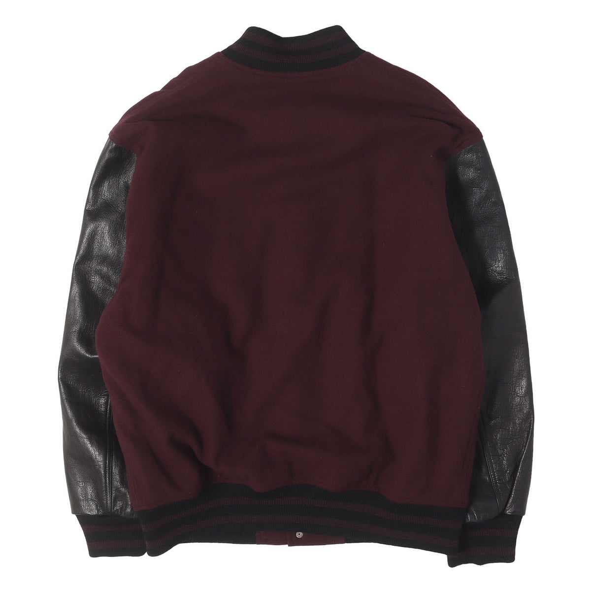 23SS 袖レザー メルトンウール スタジャン / バーシティ ジャケット(LEATHER VARSITY JACKET)