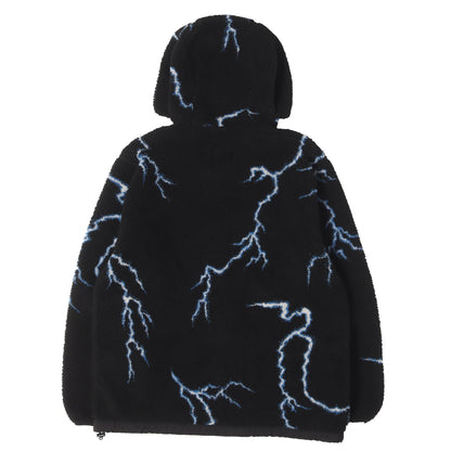 25AW サンダーボルト柄 フリースボア フーディージャケット(THUNDERBOLT BOA HOODIE)