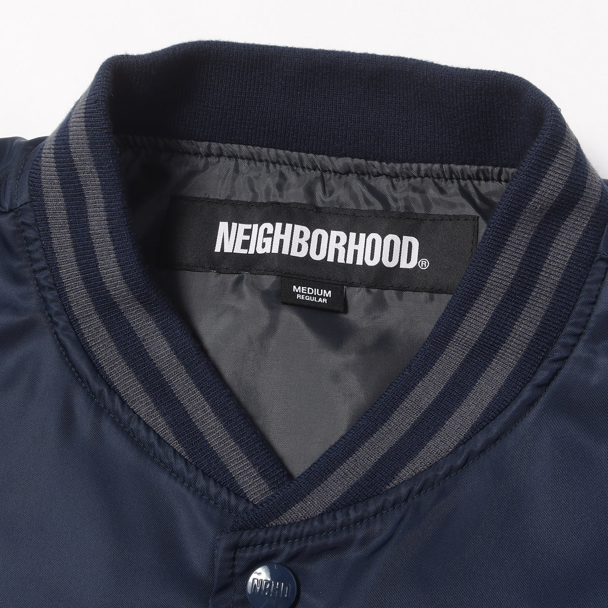 23AW ナイロンサテン スタジャン / ベースボールジャケット(BASEBALL JACKET)