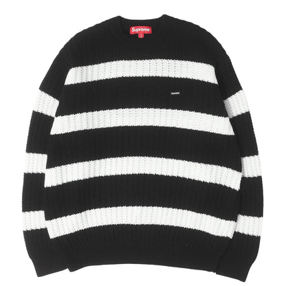 25SS スモールBOXロゴ ストライプ ニット セーター(Loose Gauge Stripe Small Box Sweater)