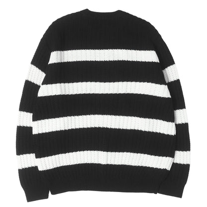 25SS スモールBOXロゴ ストライプ ニット セーター(Loose Gauge Stripe Small Box Sweater)
