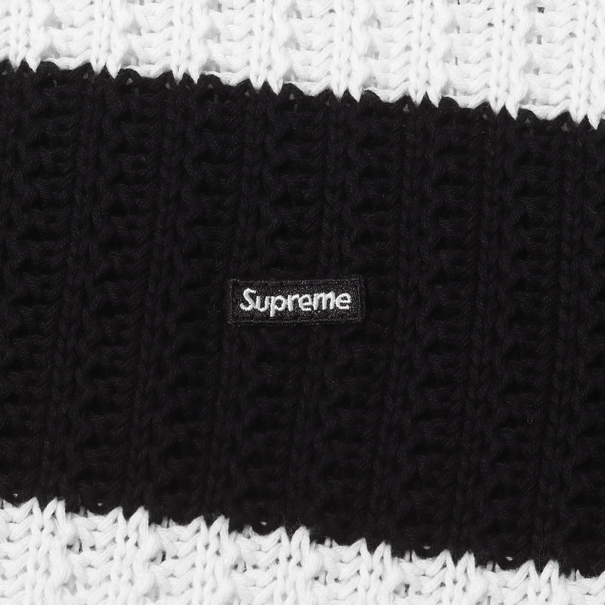 25SS スモールBOXロゴ ストライプ ニット セーター(Loose Gauge Stripe Small Box Sweater)