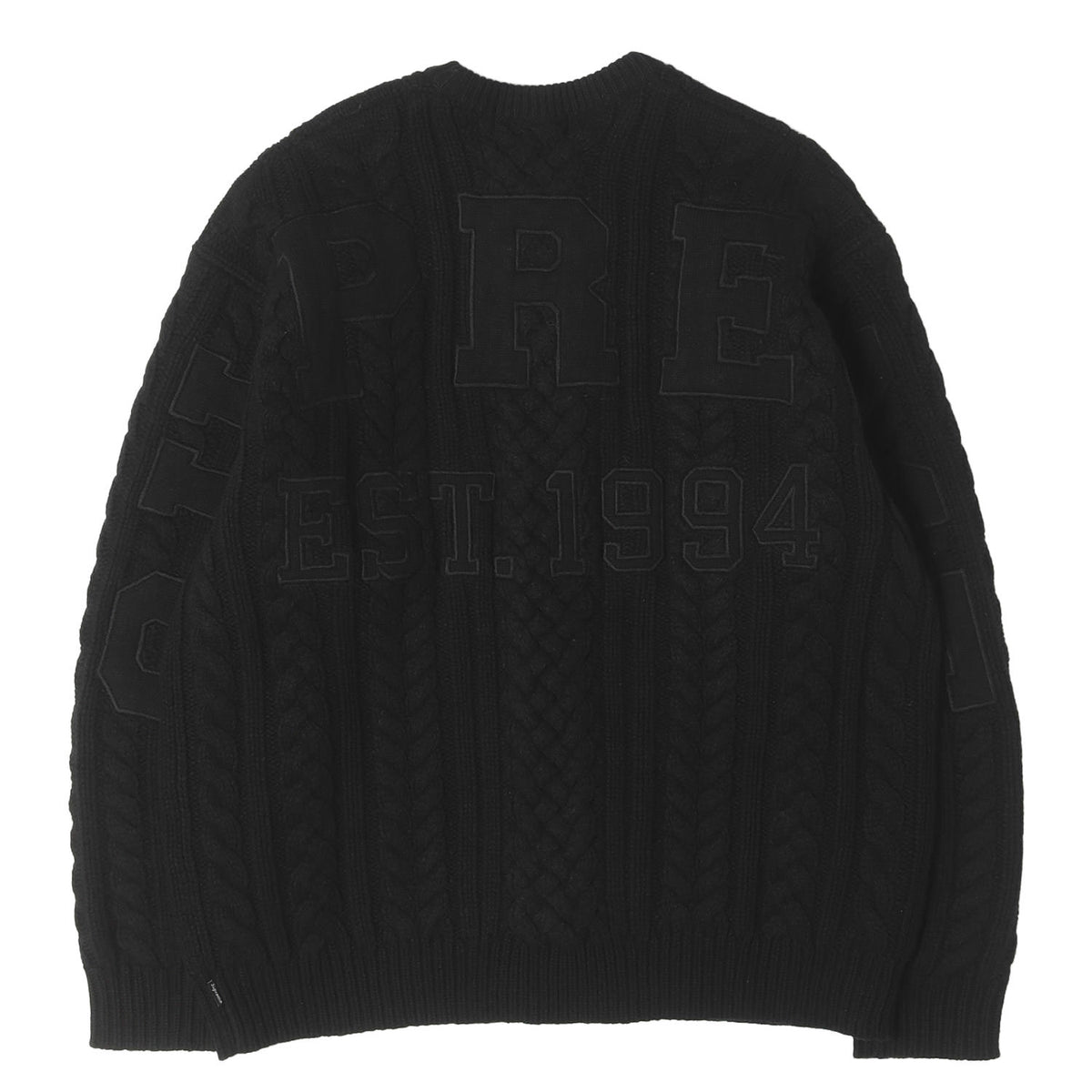 23AW ビッグロゴ ケーブル編み ウールニット セーター(Appliqu Cable Knit Sweater)