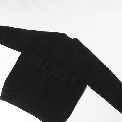 23AW ビッグロゴ ケーブル編み ウールニット セーター(Appliqu Cable Knit Sweater)