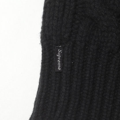 23AW ビッグロゴ ケーブル編み ウールニット セーター(Appliqu Cable Knit Sweater)