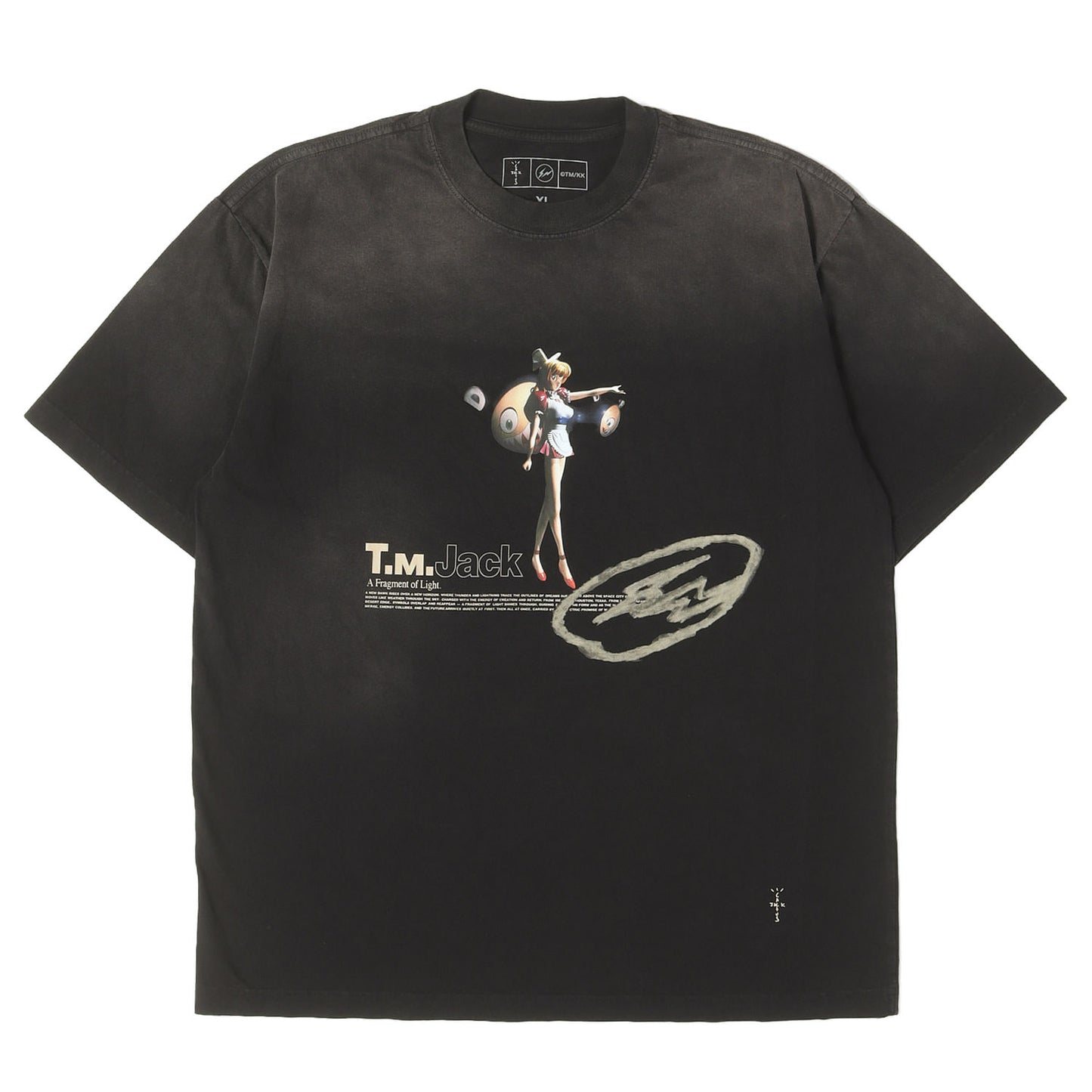25AW ×fragment design ×村上隆 東京POPUP限定 ヴィンテージ加工 Tシャツ