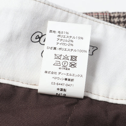 22SS ×ANTi COUNTRY CLUB グレンチェック ウール アンクルカット パンツ