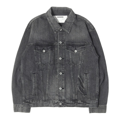 25AW ウォッシュド加工 デニムジャケット(WASHED BLACK DENIM TYPE-4 JACKET)
