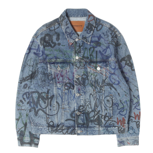 21AW 全面グラフィティプリント デニムジャケット(Graffiti Denim Jacket)