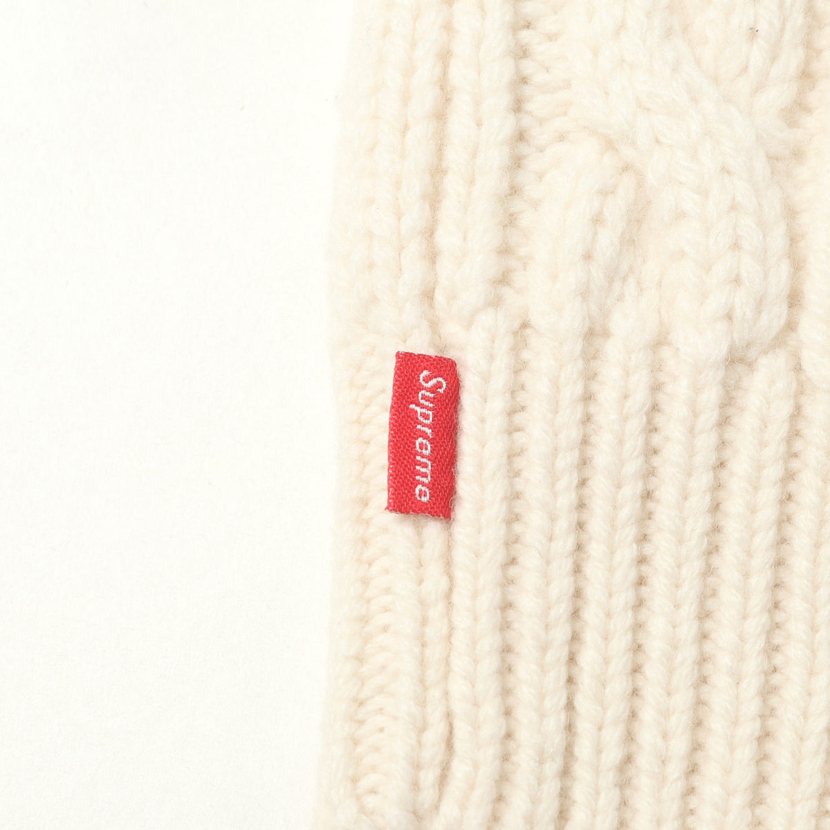23AW ビッグロゴ ケーブル編み ウールニット セーター(Appliqu Cable Knit Sweater)
