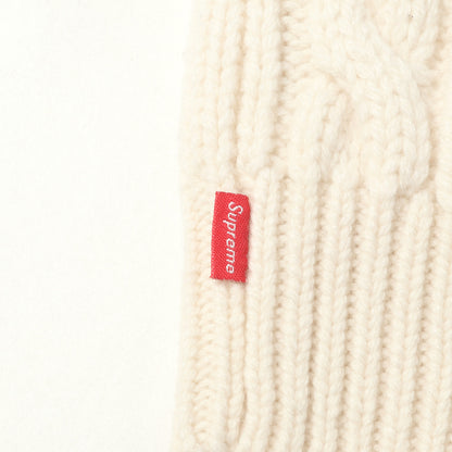 23AW ビッグロゴ ケーブル編み ウールニット セーター(Appliqu Cable Knit Sweater)