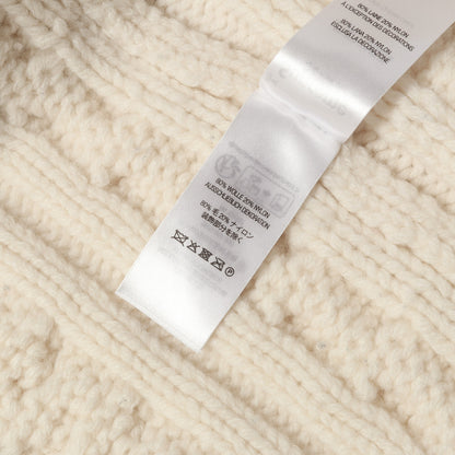23AW ビッグロゴ ケーブル編み ウールニット セーター(Appliqu Cable Knit Sweater)