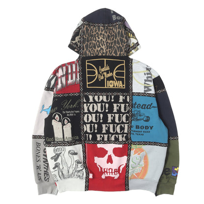25AW ×NUMBER (N)INE パッチワーク フルジップ スウェットパーカー(Patchwork Zip Up Hooded Sweatshirt)
