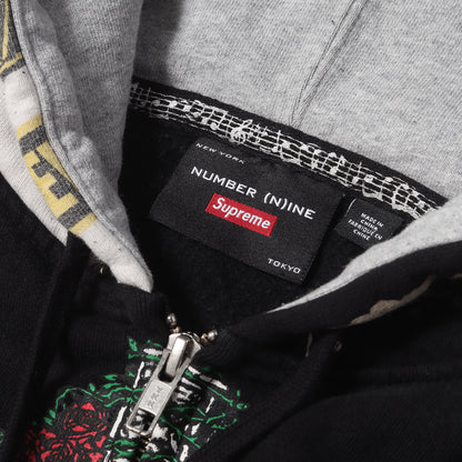 25AW ×NUMBER (N)INE パッチワーク フルジップ スウェットパーカー(Patchwork Zip Up Hooded Sweatshirt)